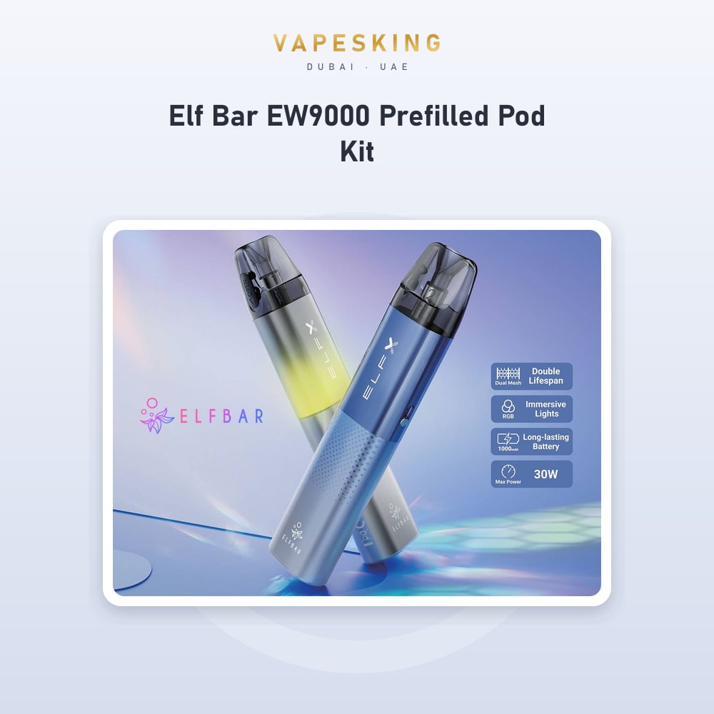 Elf Bar EW9000 Prefilled Pod Kit — pod system in stock at Vapes King Dubai, Dubai