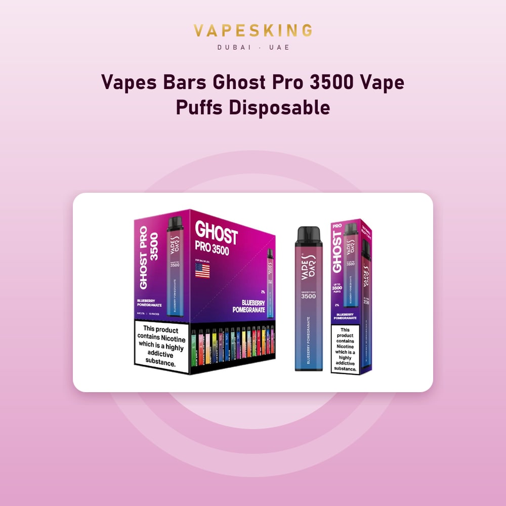 Vapes Bars Ghost Pro 3500 Puffs Disposable Vape — disposable vape in stock at Vapes King Dubai, Dubai