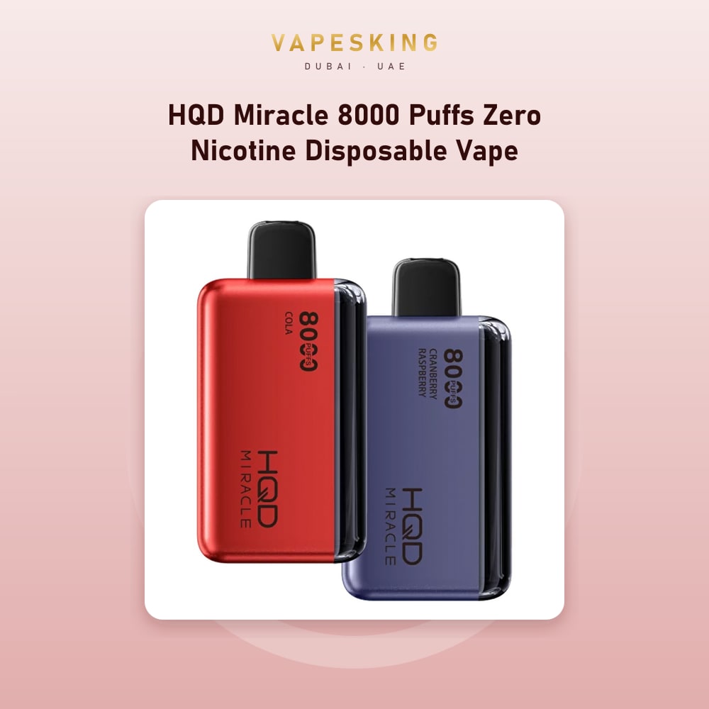 HQD Miracle 8000 Puffs Zero Nicotine Disposable Vape — disposable vape in stock at Vapes King Dubai, Dubai