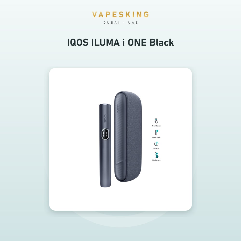 IQOS ILUMA i ONE Black heated tobacco device kit — in stock at Vapes King Dubai
