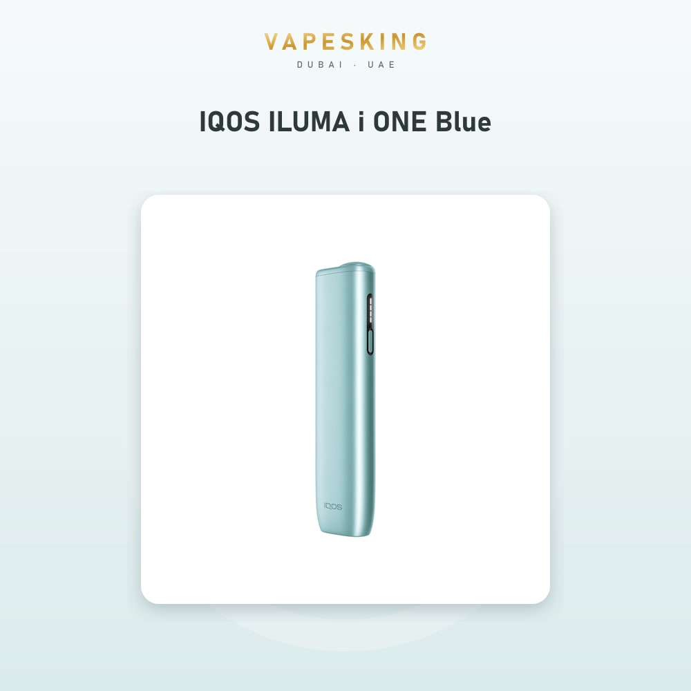 IQOS ILUMA i ONE Blue heated tobacco device kit — in stock at Vapes King Dubai