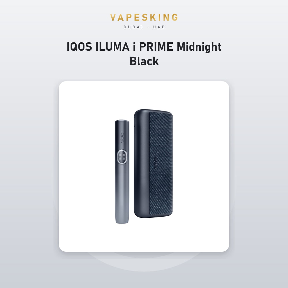 IQOS ILUMA i PRIME Midnight Black heated tobacco device kit — in stock at Vapes King Dubai