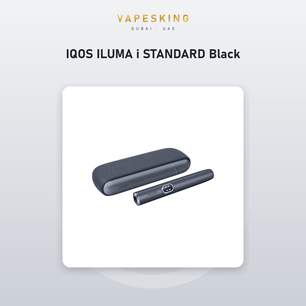 IQOS ILUMA i STANDARD Black heated tobacco device kit — in stock at Vapes King Dubai