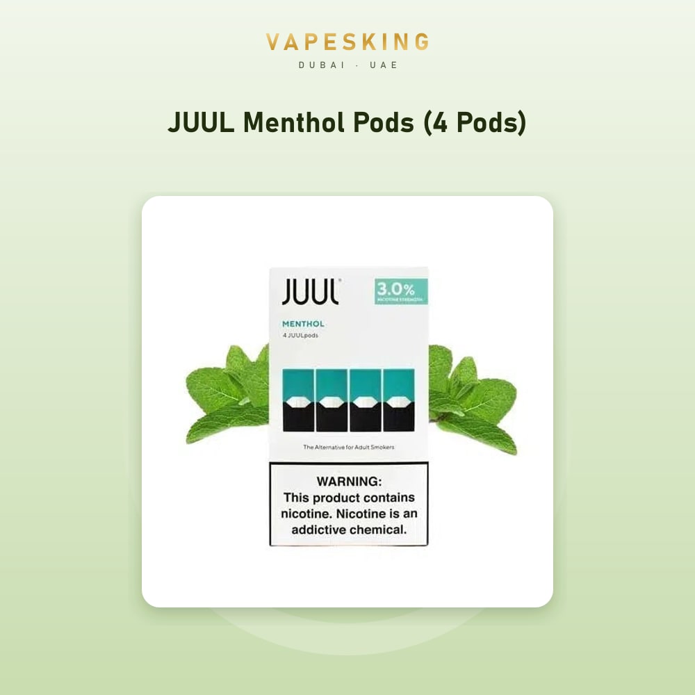 JUUL Menthol Pods (4 Pods) — pods & refill in stock at Vapes King Dubai, Dubai