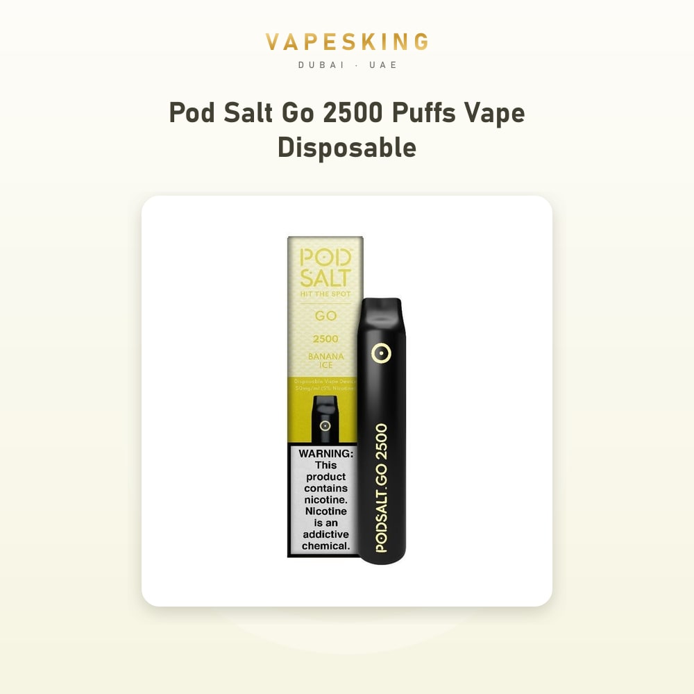 Pod Salt Go 2500 Puffs Disposable Vape — disposable vape in stock at Vapes King Dubai, Dubai