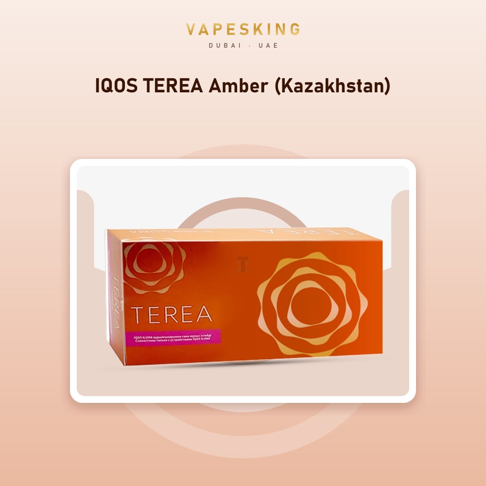 IQOS TEREA Amber (Kazakhstan) pack of 20 heated tobacco sticks for IQOS ILUMA, Kazakhstan edition — in stock at Vapes King Dubai