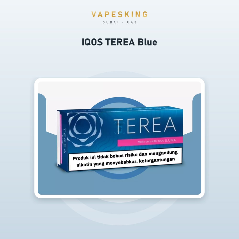 IQOS TEREA Blue pack of 20 heated tobacco sticks for IQOS ILUMA — in stock at Vapes King Dubai