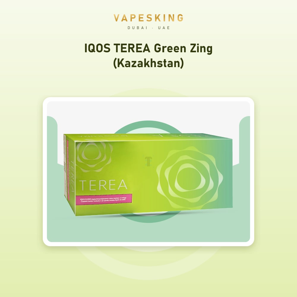 IQOS TEREA Green Zing (Kazakhstan) pack of 20 heated tobacco sticks for IQOS ILUMA, Kazakhstan edition — in stock at Vapes King Dubai