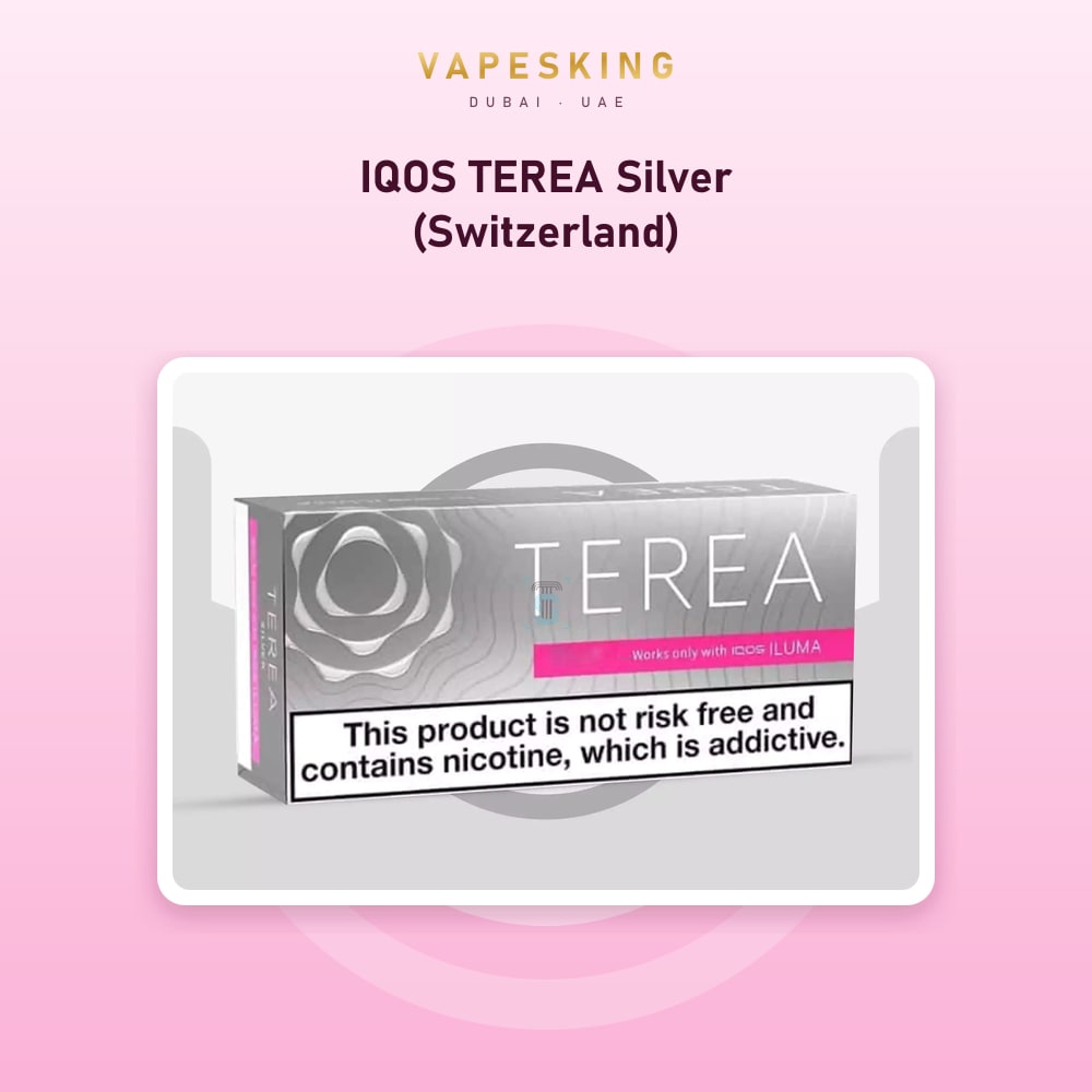 IQOS TEREA Silver (Switzerland) pack of 20 heated tobacco sticks for IQOS ILUMA, Switzerland edition — in stock at Vapes King Dubai