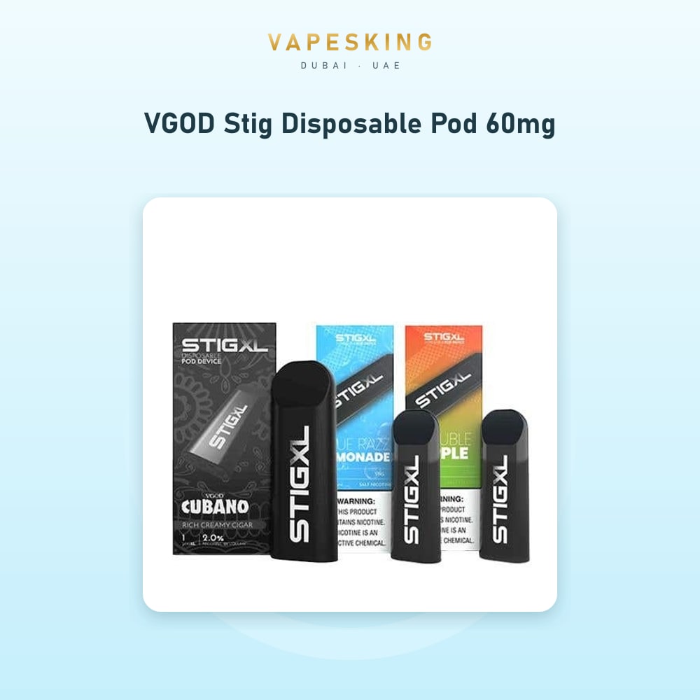 VGOD Stig Disposable Pod 60mg — disposable vape in stock at Vapes King Dubai, Dubai